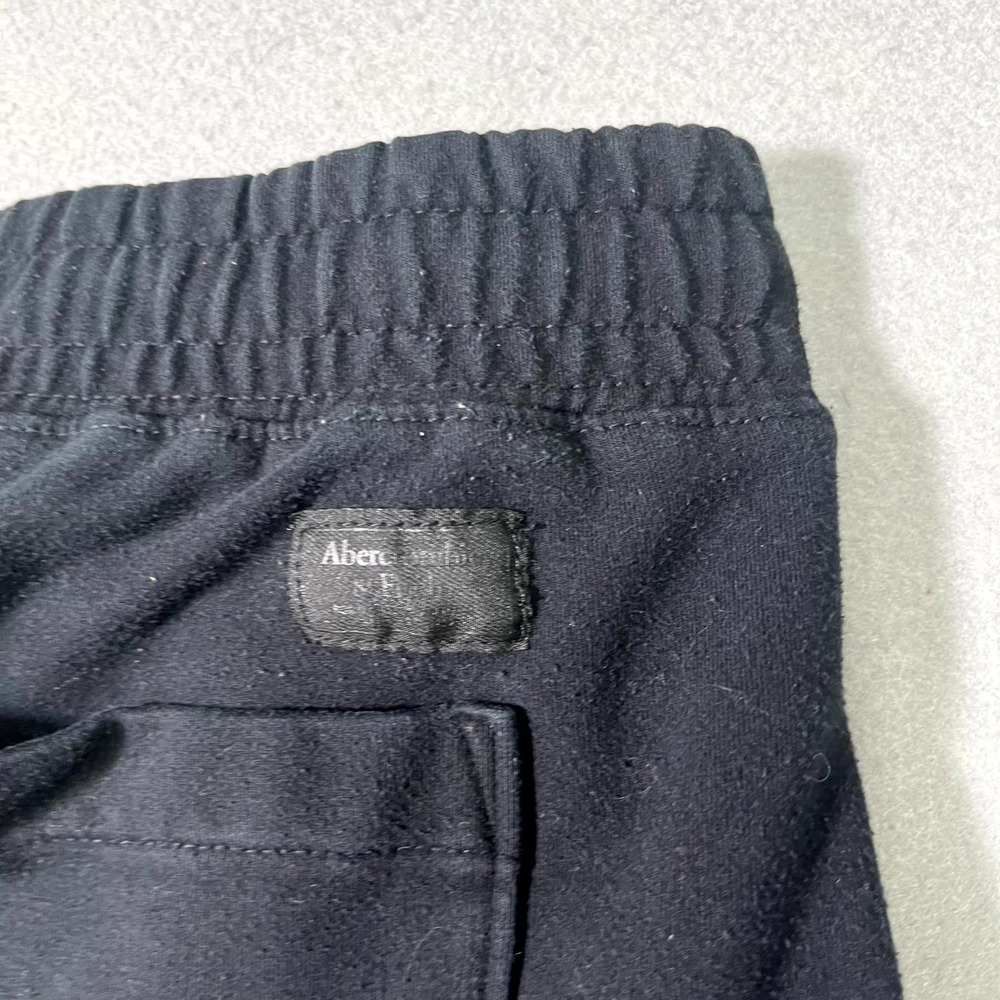 Abercrombie & Fitch Jogger Pants Mens XS Black Drawstring Waist Slim Tapered - Picture 6 of 6
